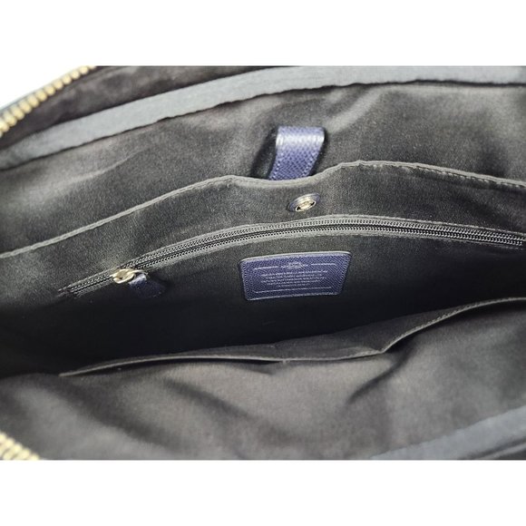 Coach Metropolitan Leather Briefcase In Dark Denim - Picture 5 of 7